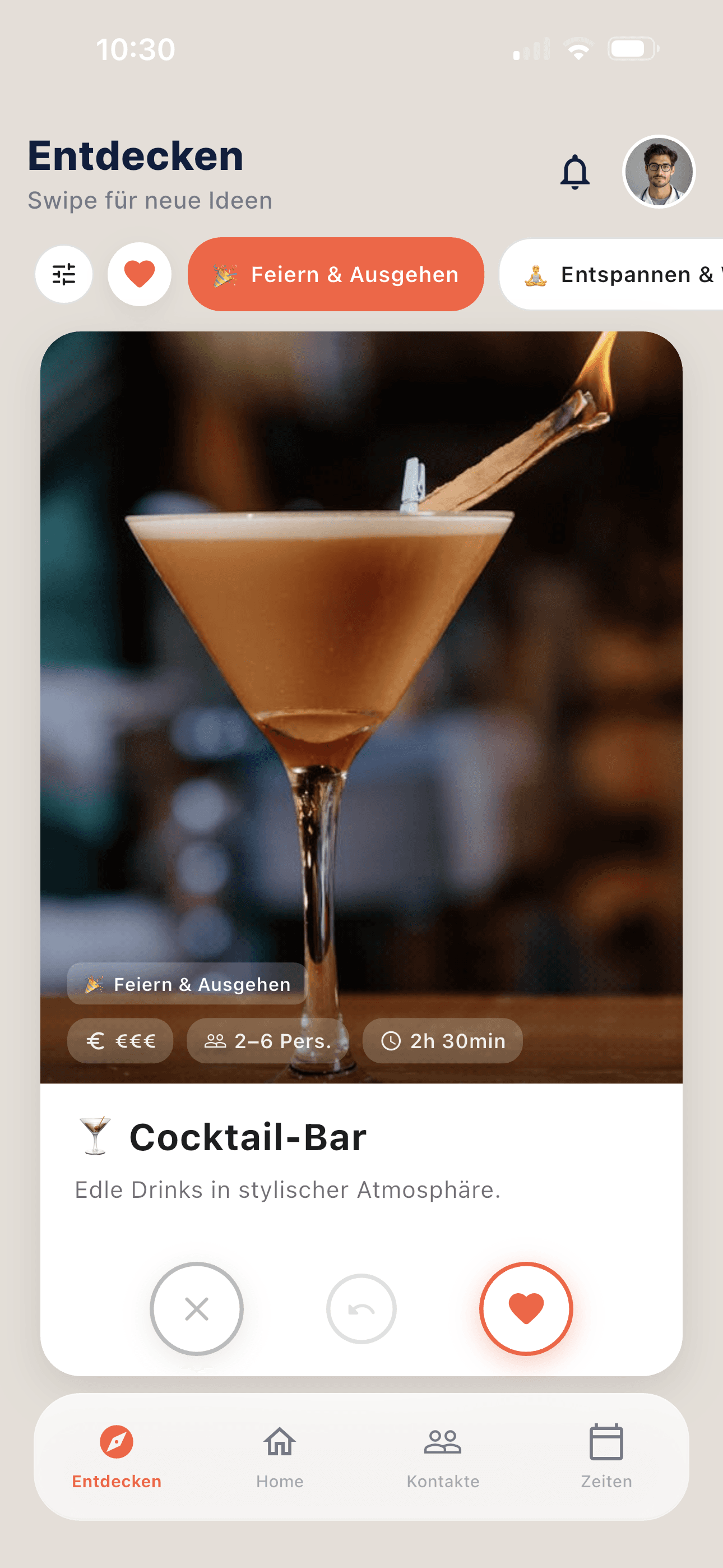 Discover Feature — Aktivitäten entdecken