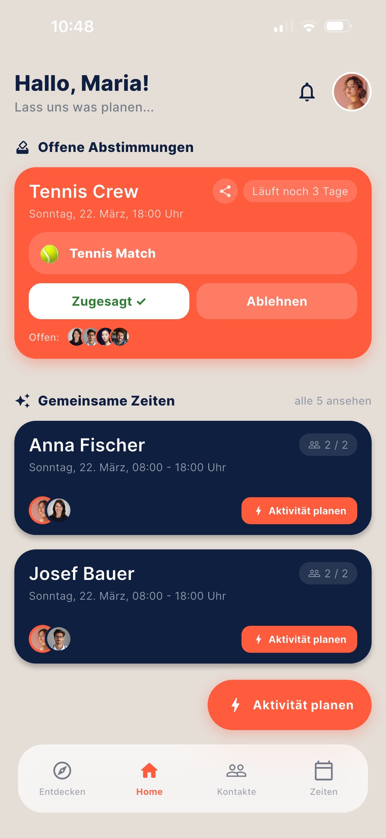 Meet Mates Home Screen